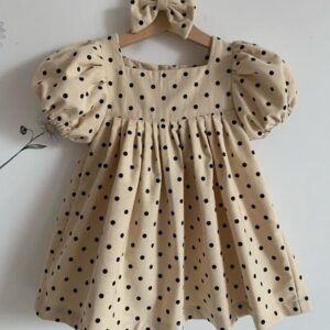 Baby Girls Polka Dot Puff Sleeve Frock